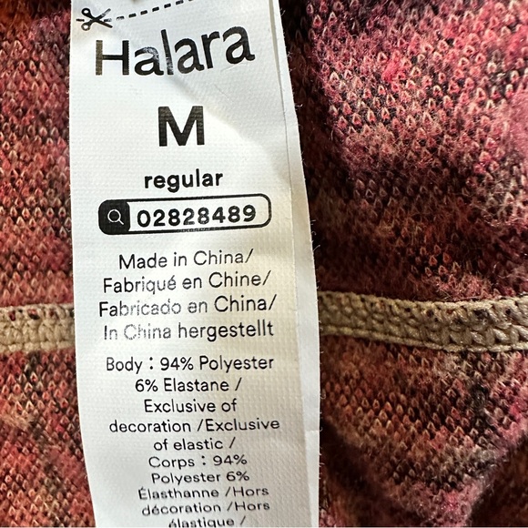 Halara Flex™ High Waisted Skinny Work Pants Plaid Houndstooth Pockets M NWT - Picture 8 of 10